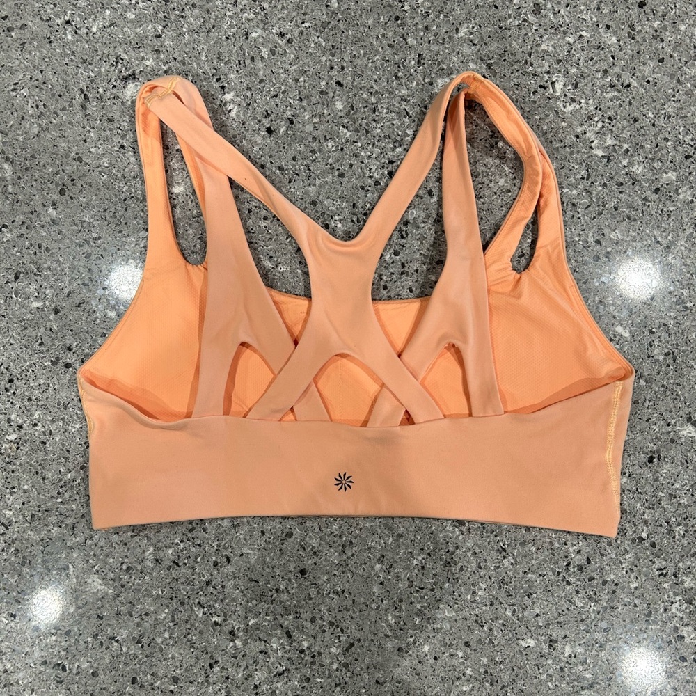 Peach Strappy Sports Bra